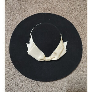 Vintage Geo. W. Bollman & Co. Inc. Black 100% Wool Wide Brim Men's Fedora Hat